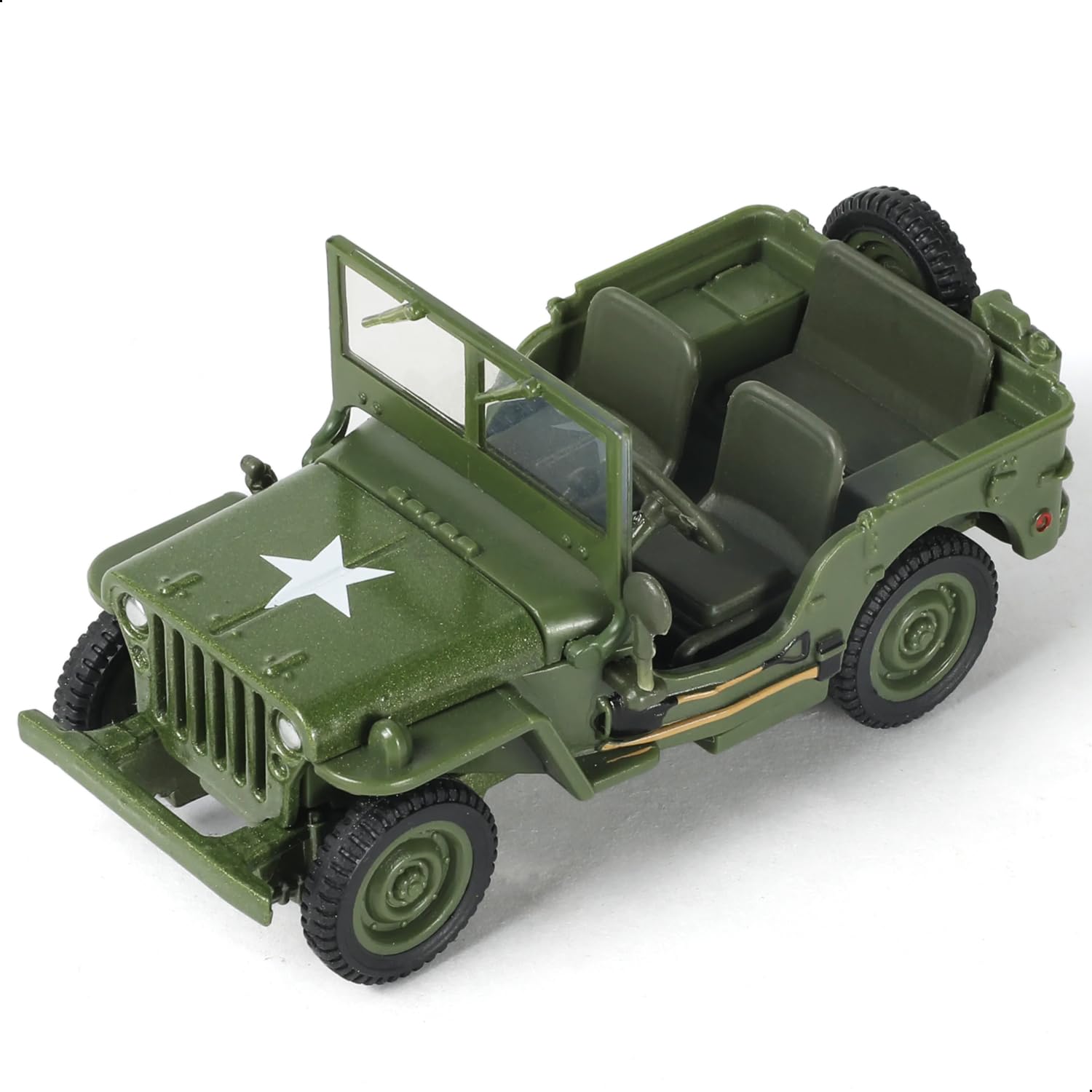 Amazon.com: NUOTIE 1/43 Willys MB Jeep Car Model Military Vehicle